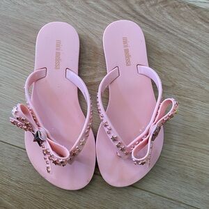 Mini Melissa flip flops girls size 11 great condition